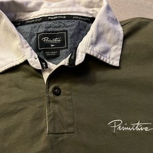 Primitive olive green collard long sleeve